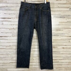 Saltaire Jeans Men 36x34 Blue Denim Dark Wash Straight Leg MB73503 Minimalist